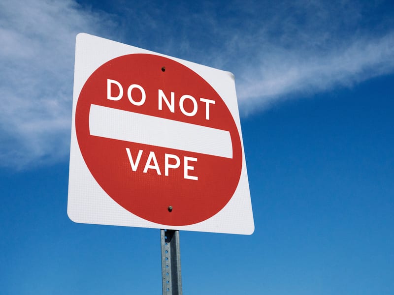 do not vape sign